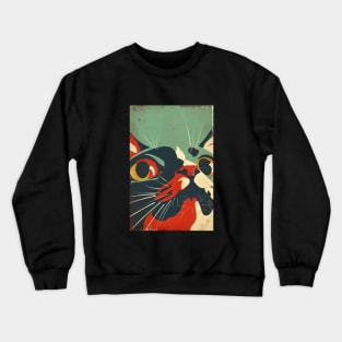 Retro cat Crewneck Sweatshirt